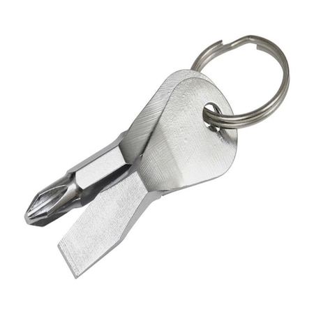 Metal Silver Screwdriver Set Key Ring, 25PK